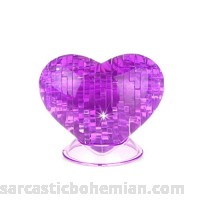 Auxsoul 3D Crystal Puzzle Heart Love Jigsaw Model Souptoy Gadget IQ Toy Purple Purple B07C8CVQ8K